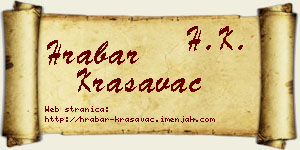 Hrabar Krasavac vizit kartica